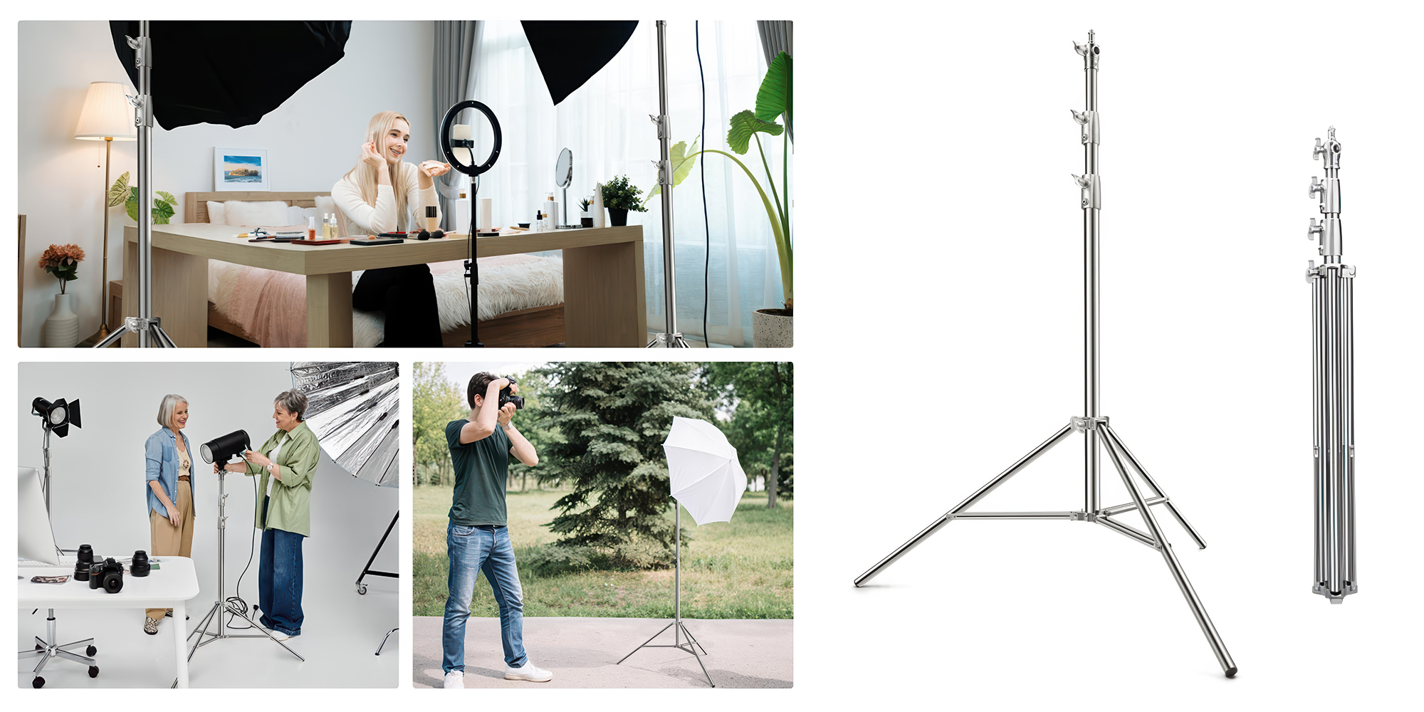 Statyw oświetleniowy K&F Concept KF34.044 - 280 cm - Wygodny transport